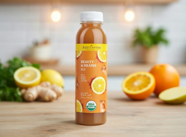 #13 Beauty & Brains cold-pressed cold-pressed juice — Lemon, Ginger, Cayenne & Apple
